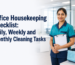 Office Housekeeping Checklist